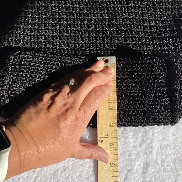 Talbots Black Woven Shoulder Bag - Picture 8 of 12